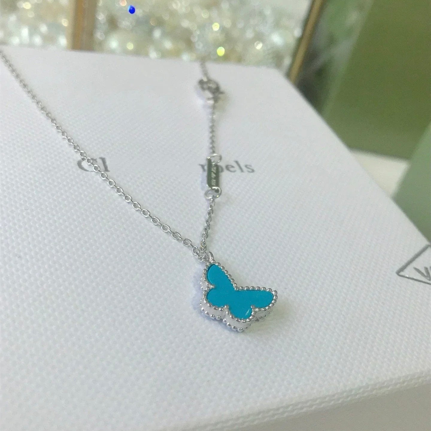 [ORA]BUTTERFLY TURQUOISE BUTTERFLY BRACELET SILVER