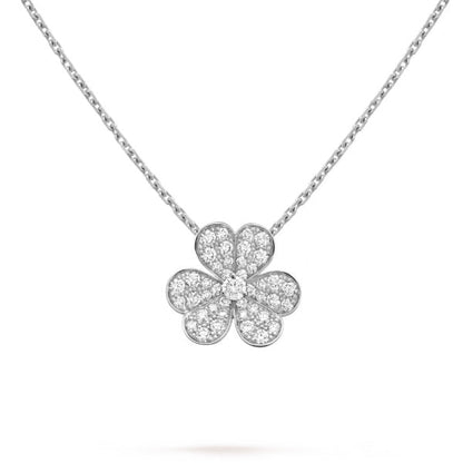 [ORA]CLOVER DIAMOND HALSKETTE SILBER