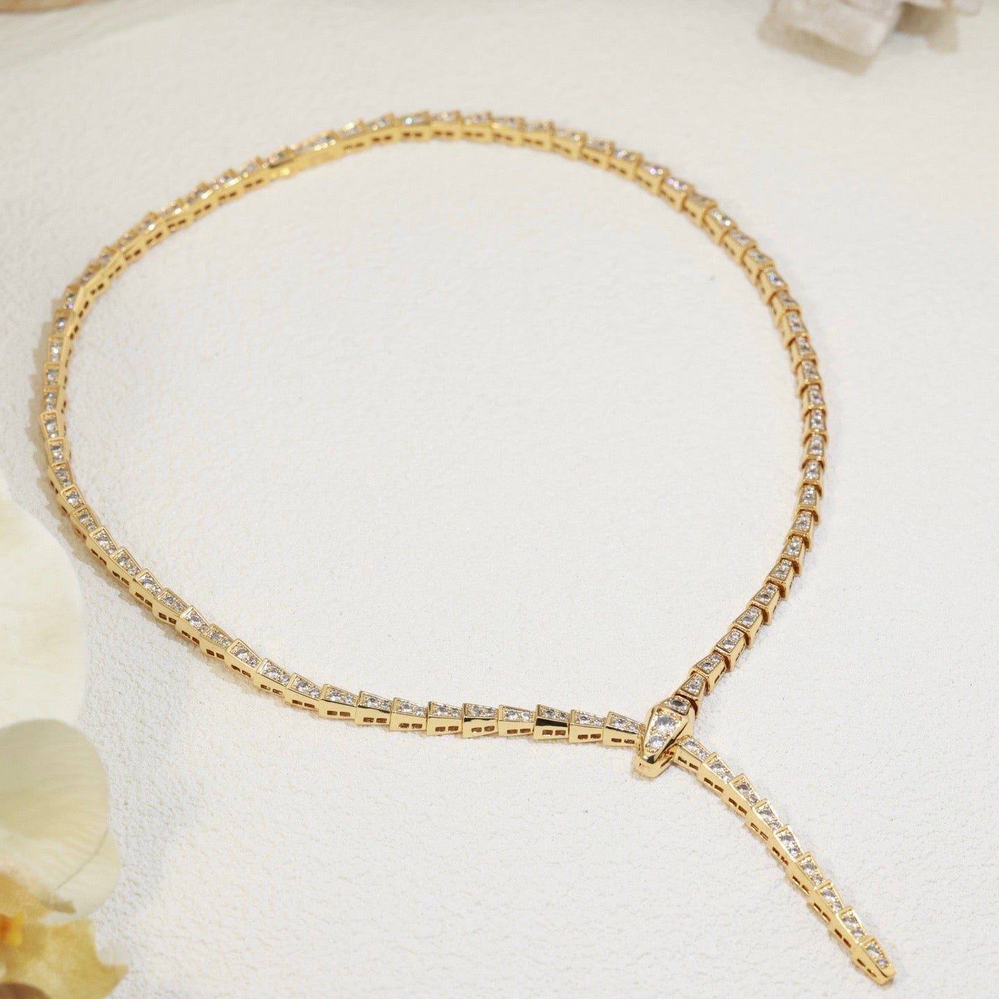 [ORA]SERPENTI NECKLACE SILVER DIAMOND