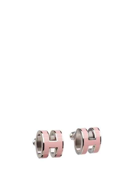 [ORA]MINI POP H SILVER EARRINGS PINK