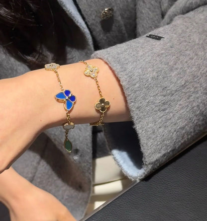 [ORA]LUCKY SPRING BUTTERFLY 5 MOTIF BRACELET