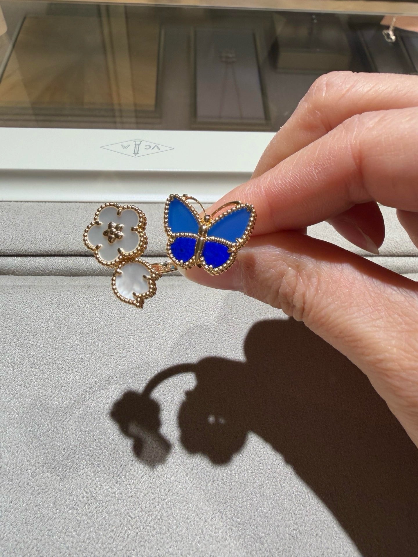 [ORA]LUCKY SPRING BUTTERFLY OPEN-FACE RINGS