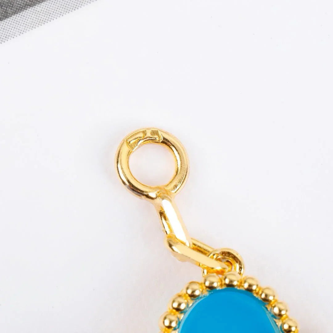 [ORA] CLOVER 5 MOTIF TURQUOISE BRACELET COLLECTION