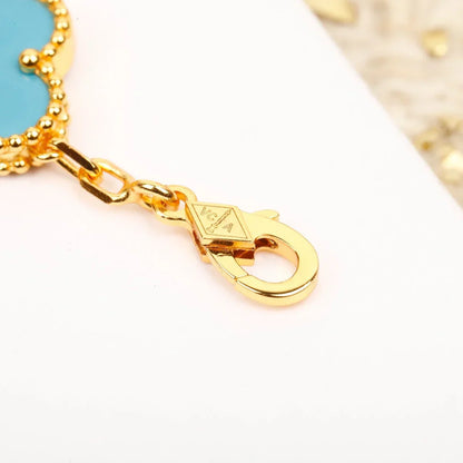 [ORA] CLOVER 5 MOTIF TURQUOISE BRACELET COLLECTION