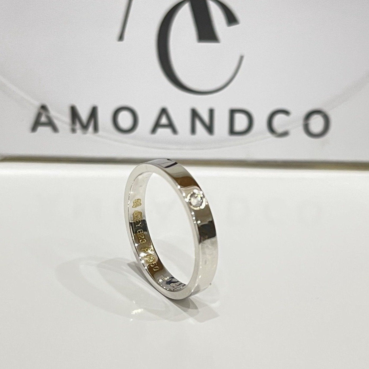[ORA]LOVE RING 4MM 1 DIAMOND