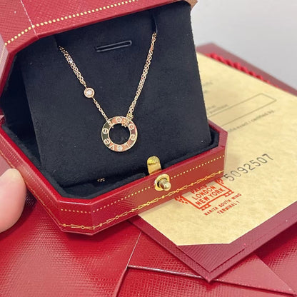 [ORA]LOVE NECKLACE 16MM 2 DIAMONDS