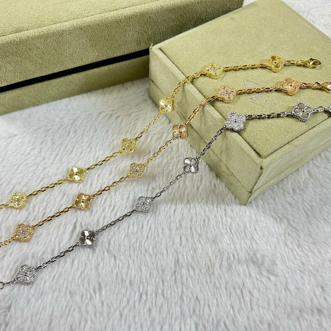 [ORA]CLOVER 6 MOTIF DIAMOND LASER BRACELET