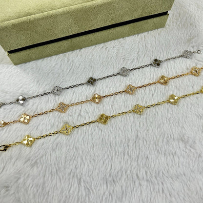 [ORA]CLOVER 6 MOTIF DIAMOND LASER BRACELET