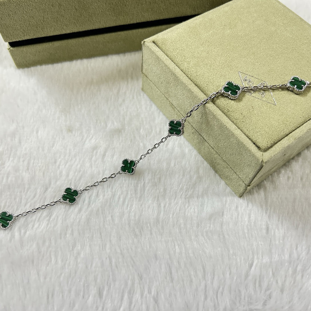 [ORA]CLOVER 6 MOTIF MALACHITE BRACELET