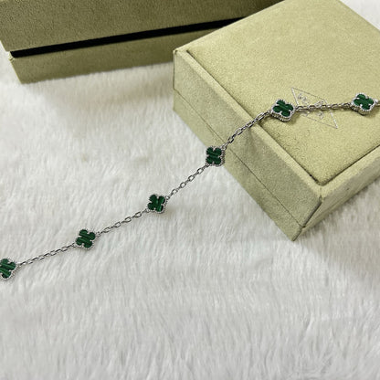 [ORA]CLOVER 6 MOTIF MALACHITE BRACELET