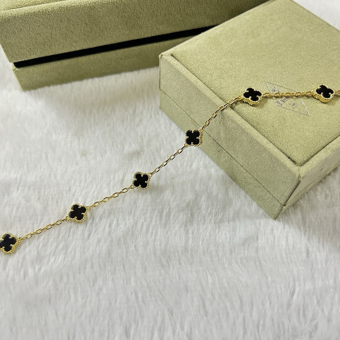 [ORA]CLOVER 6 MOTIF  ONYXS BRACELET