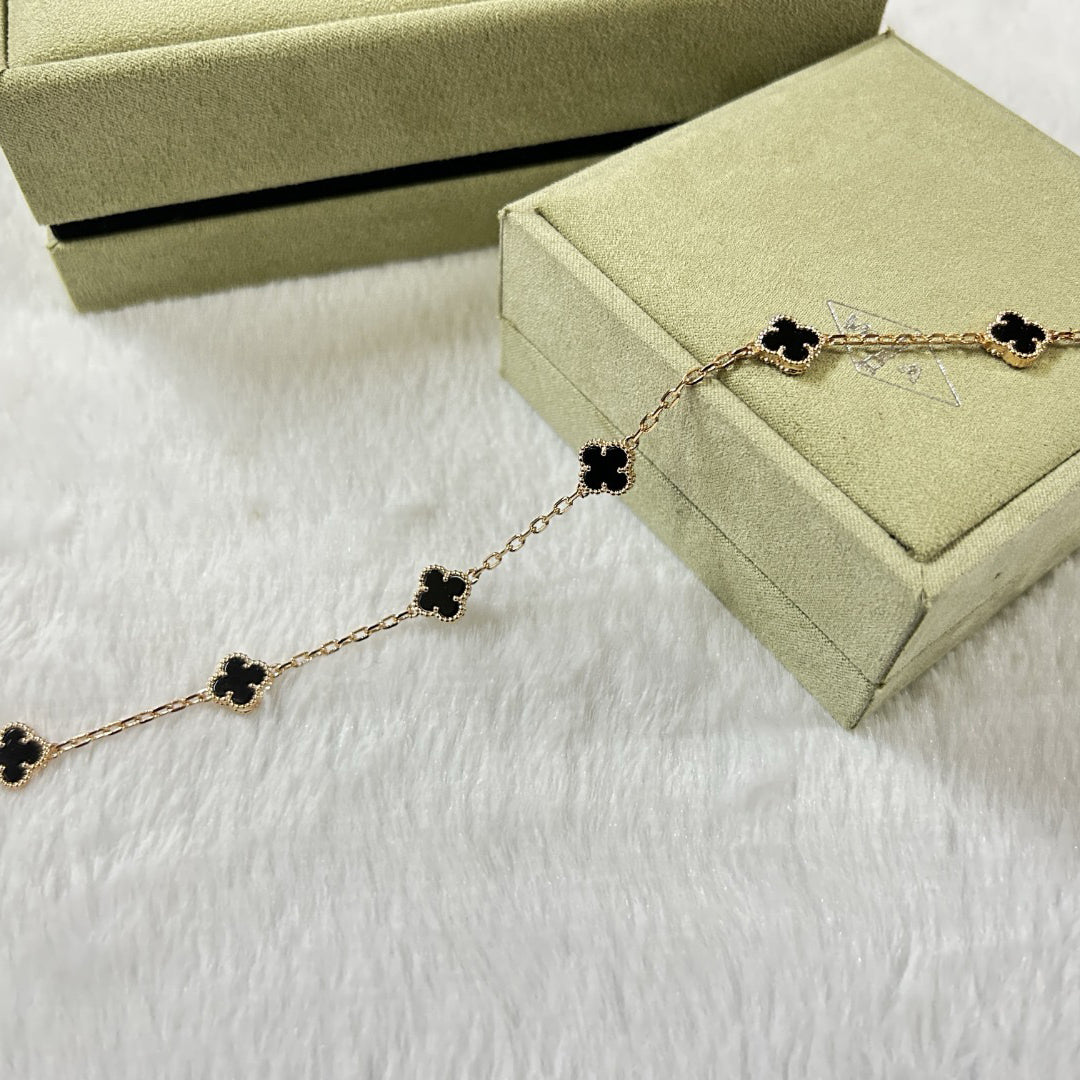 [ORA]CLOVER 6 MOTIF  ONYXS BRACELET