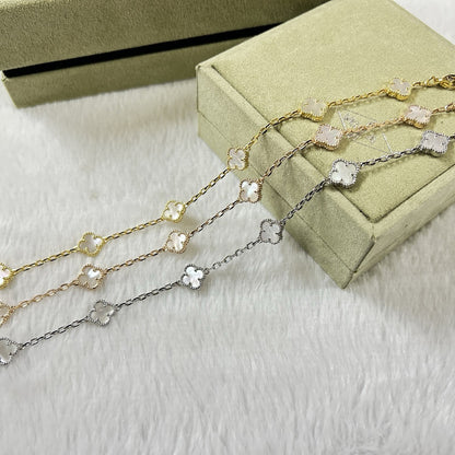 [ORA]CLOVER 6 MOTIF WHITE MOP BRACELET