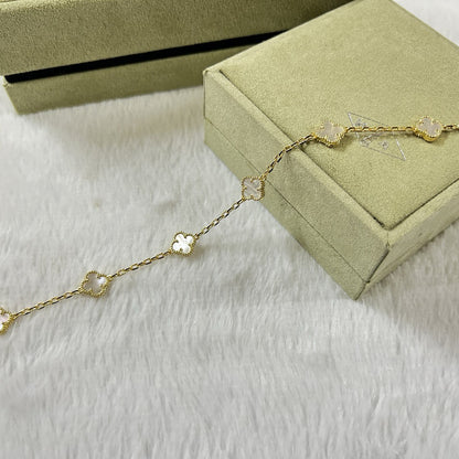 [ORA]CLOVER 6 MOTIF WHITE MOP BRACELET