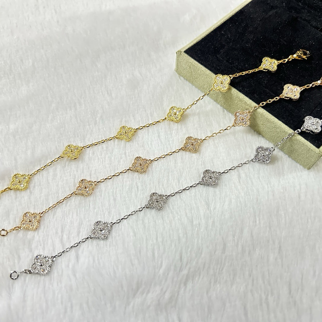 [ORA]CLOVER 6 MOTIF DIAMOND BRACELET