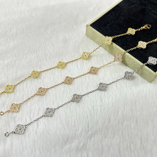 [ORA]CLOVER 6 MOTIF DIAMOND BRACELET