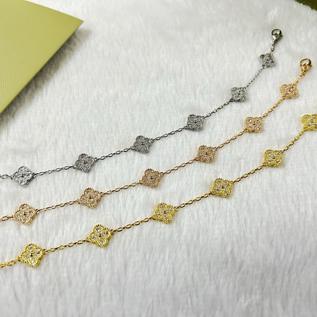 [ORA]CLOVER 6 MOTIF DIAMOND BRACELET