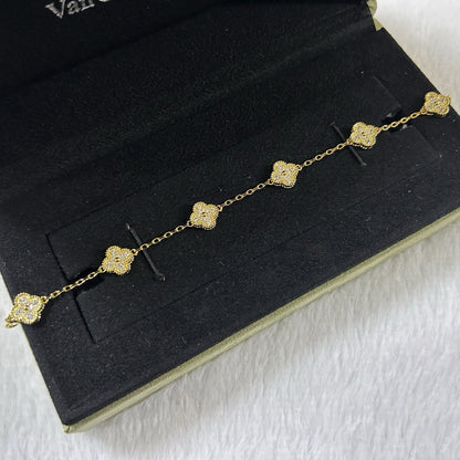 [ORA]CLOVER 6 MOTIF DIAMOND BRACELET