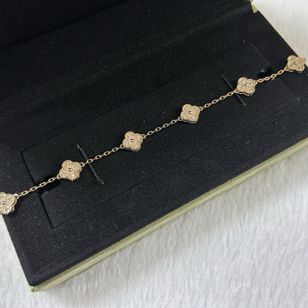 [ORA]CLOVER 6 MOTIF DIAMOND BRACELET