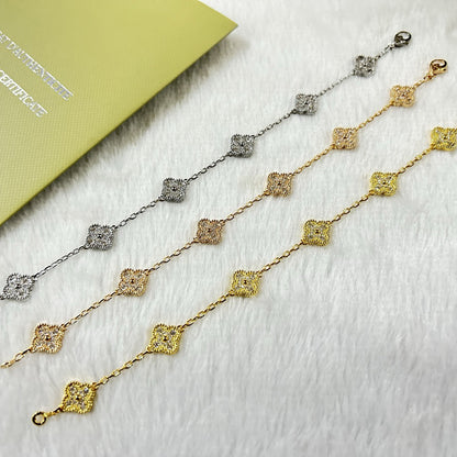 [ORA]CLOVER 6 MOTIF DIAMOND BRACELET