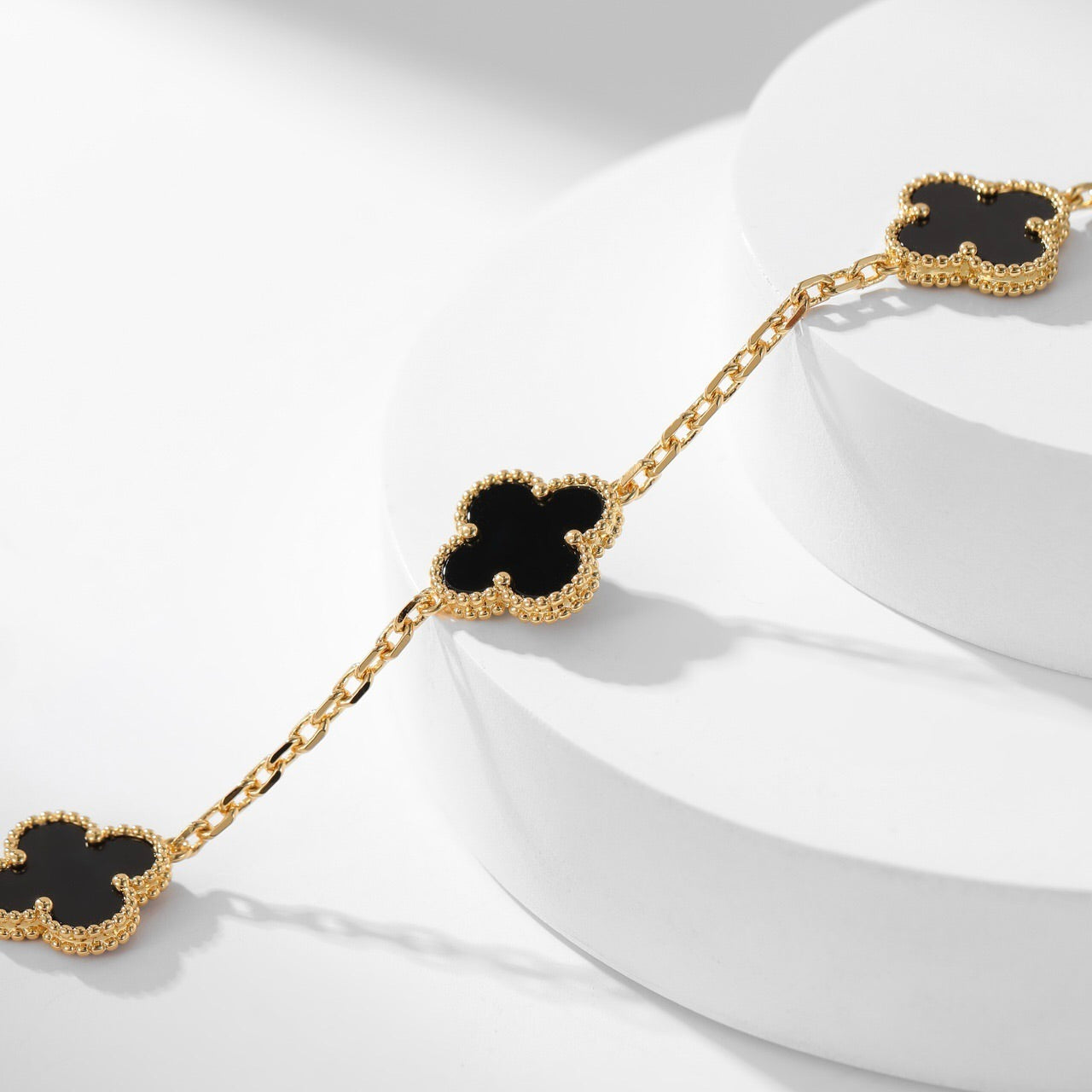 [ORA]CLOVER 10 MOTIFS ONYX NECKLACE