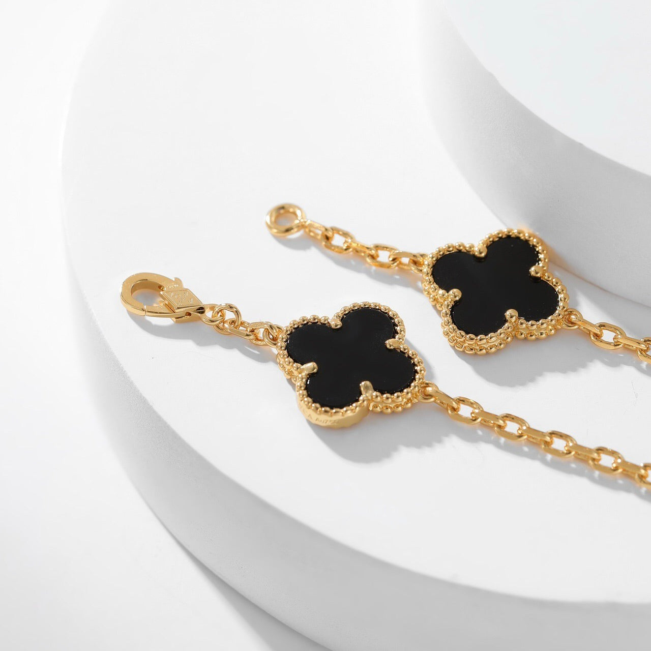 [ORA]CLOVER 10 MOTIFS ONYX NECKLACE