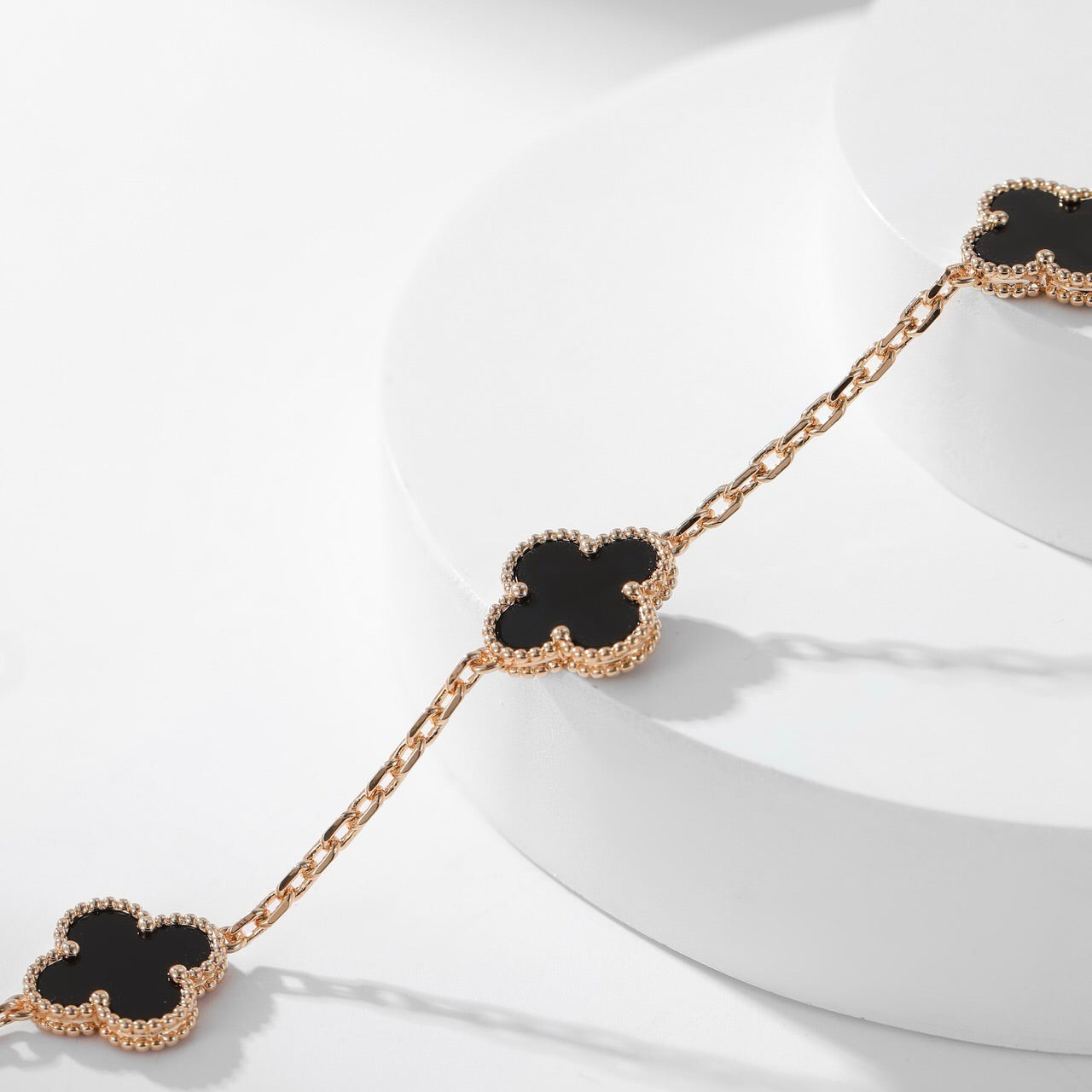 [ORA]CLOVER 10 MOTIFS ONYX NECKLACE