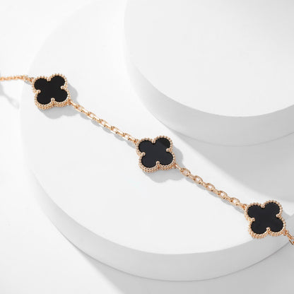 [ORA]CLOVER 10 MOTIFS ONYX NECKLACE