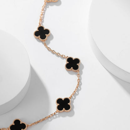 [ORA]CLOVER 10 MOTIFS ONYX NECKLACE