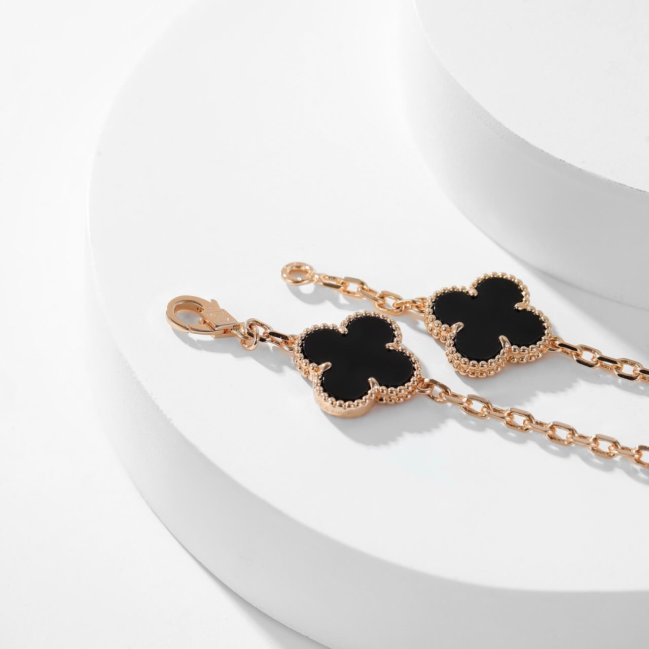 [ORA]CLOVER 10 MOTIFS ONYX NECKLACE