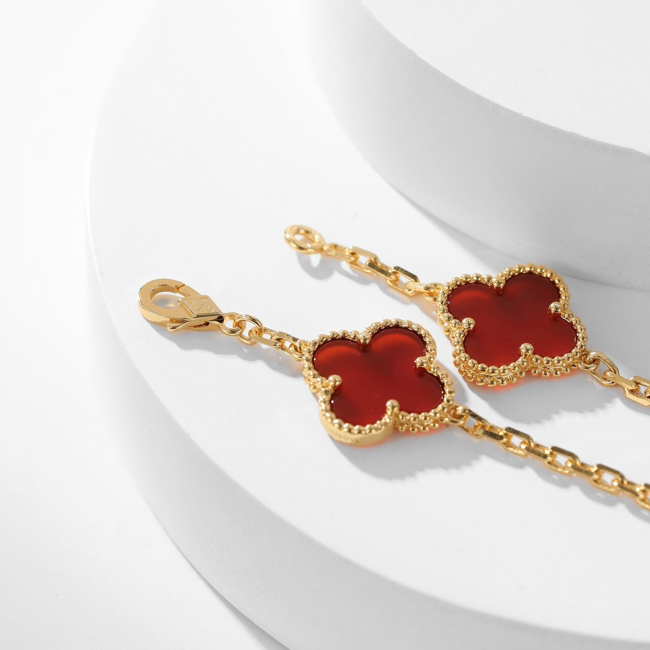 [ORA]CLOVER 10 MOTIFS CARNELIAN NECKLACE