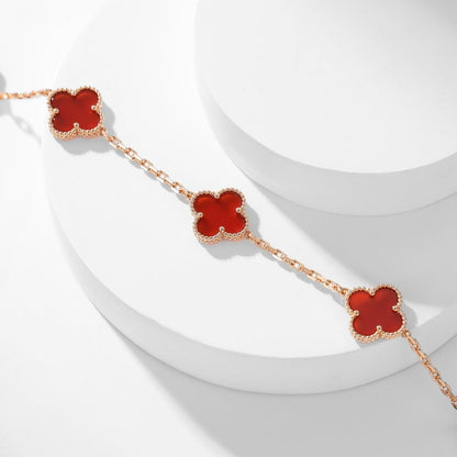 [ORA]CLOVER 10 MOTIFS CARNELIAN NECKLACE
