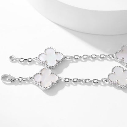 [ORA]CLOVER 10 MOTIFS WHITE MOTHER OF PEARL NECKLACE
