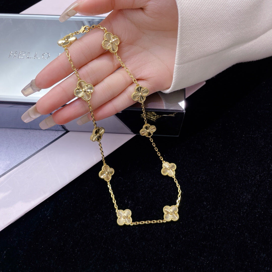 [ORA]CLOVER 10 MOTIFS LASER NECKLACE