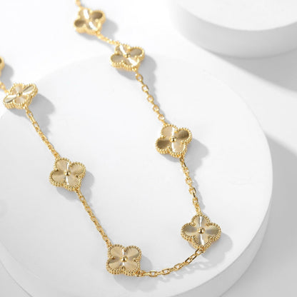 [ORA]CLOVER 10 MOTIFS LASER NECKLACE