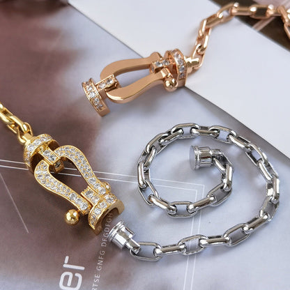 [ORA]FORCE LARGE HORSESHOE CLASP  METAL BRACELET