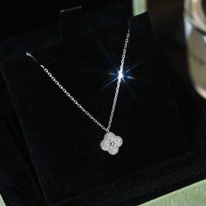[ORA]CLOVER MINI 9.5MM PENDANT DIAMOND NECKLACE