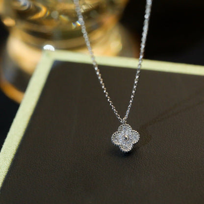 [ORA]CLOVER MINI 9.5MM PENDANT DIAMOND NECKLACE