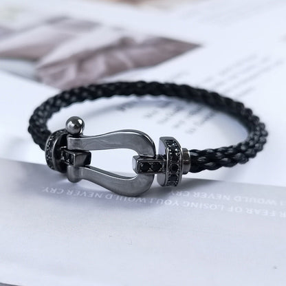 [ORA]FORCE LARGE SERIES HORSESHOE BLACK SAMURAI BRACELET
