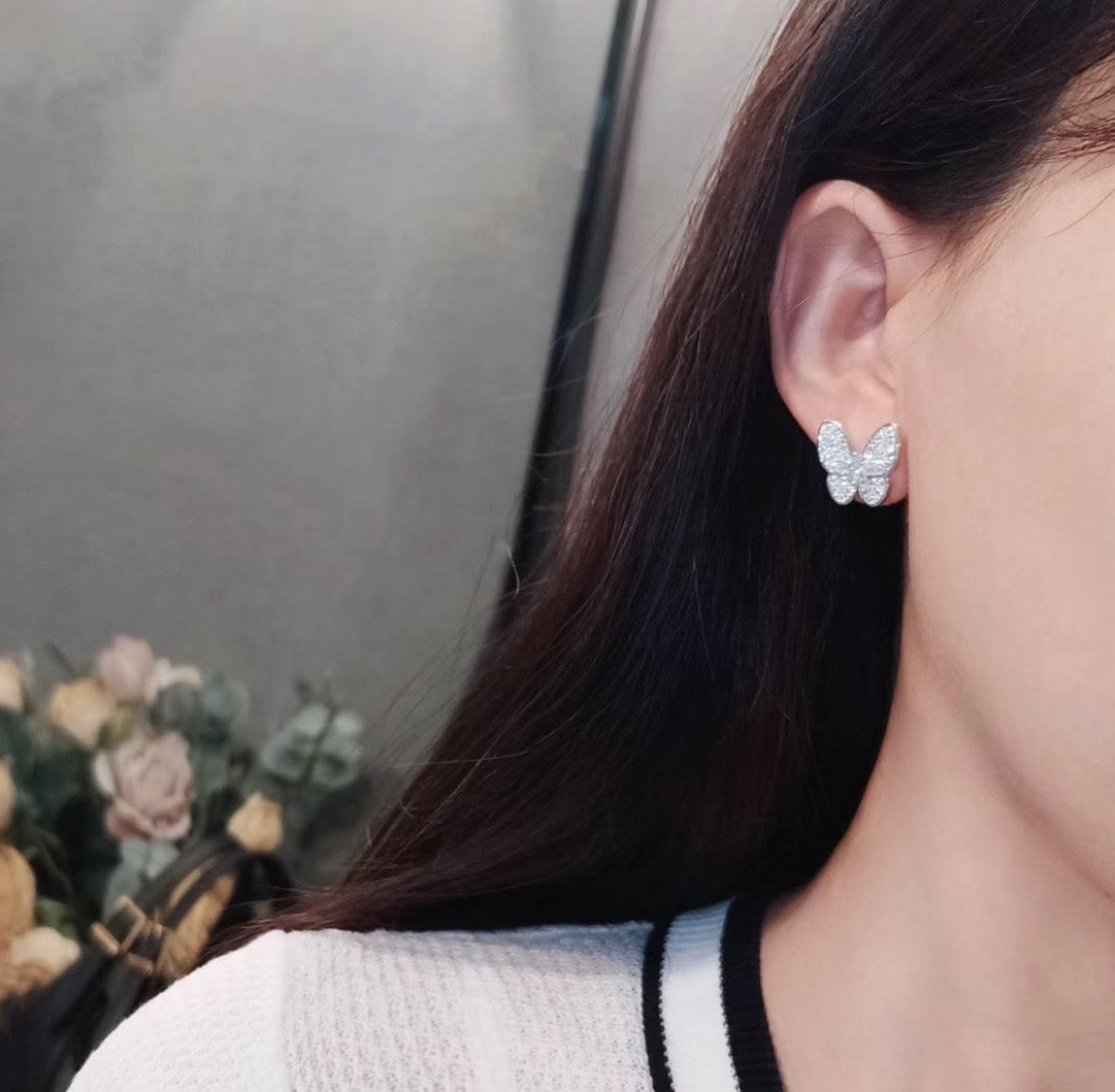 [ORA]BUTTERFLY ALL DIAMOND EARRINGS
