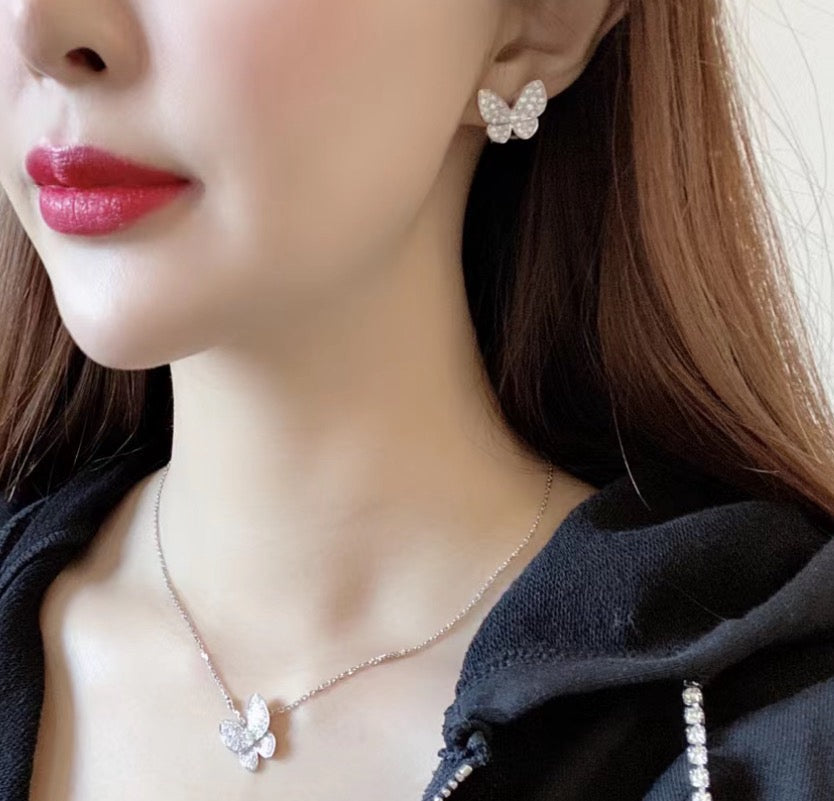 [ORA]BUTTERFLY ALL DIAMOND EARRINGS