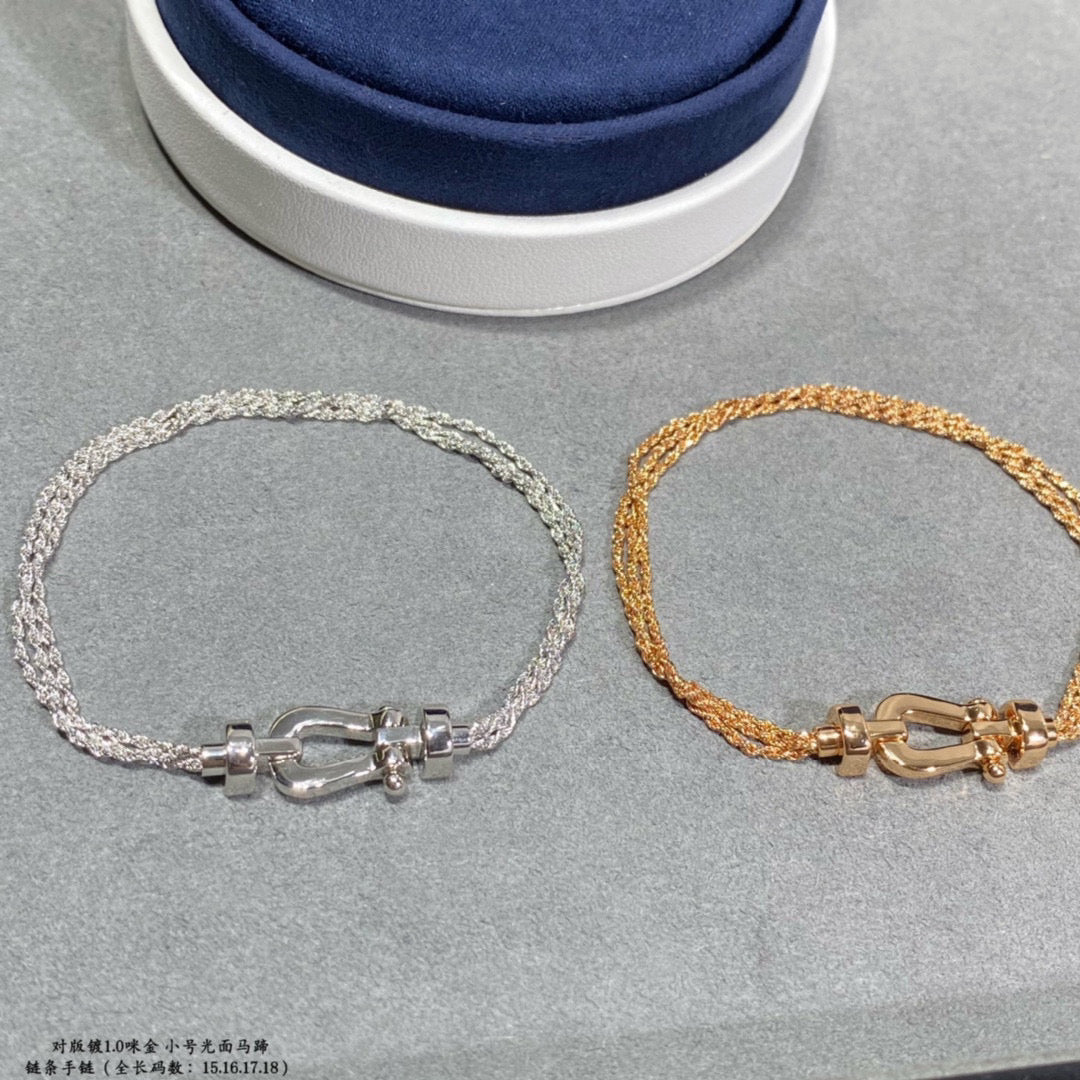 [ORA]FORCE SMALL HORSESHOE  DIAMOND CHAIN ROPE BRACELET