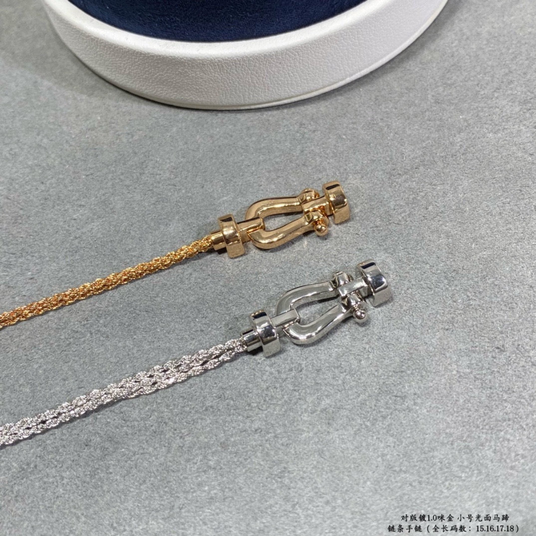 [ORA]FORCE SMALL HORSESHOE  DIAMOND CHAIN ROPE BRACELET