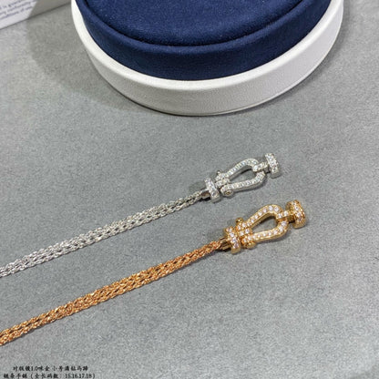 [ORA]FORCE SMALL HORSESHOE  DIAMOND CHAIN ROPE BRACELET