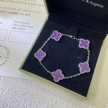 [ORA] CLOVER 5 MOTIF VIOLET BRACELET COLLECTION