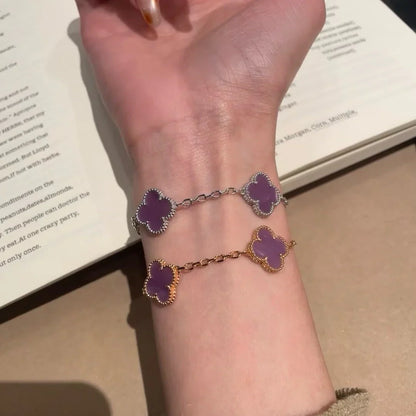 [ORA] CLOVER 5 MOTIF VIOLET BRACELET COLLECTION