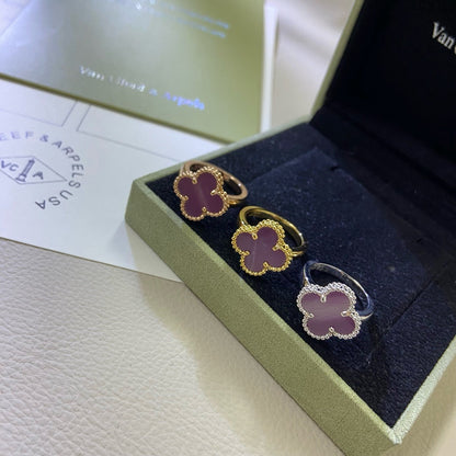 [ORA]CLOVER  LILA VIOLETT RING