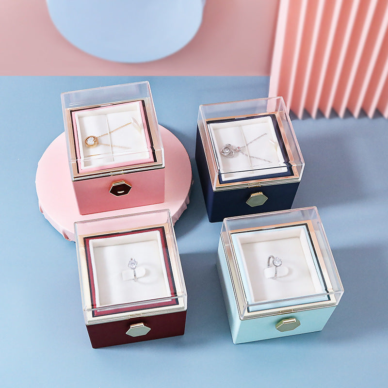 CREATIVE ROTATING PRESERVED ROSE JEWELRY GIFT BOX??_O LOGO)