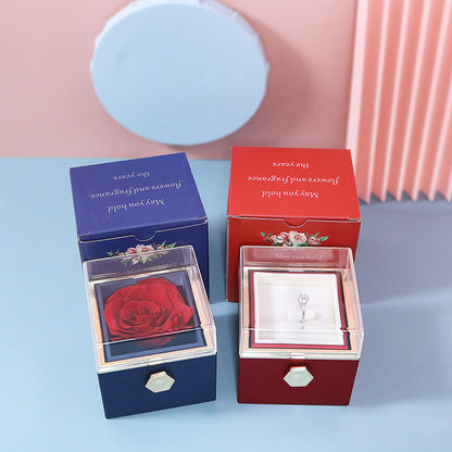 CREATIVE ROTATING PRESERVED ROSE JEWELRY GIFT BOX??_O LOGO)