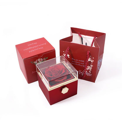 CREATIVE ROTATING PRESERVED ROSE JEWELRY GIFT BOX??_O LOGO)